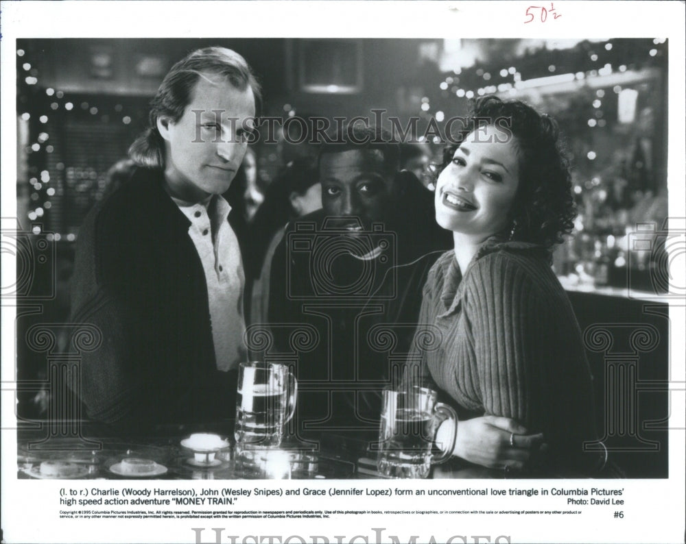 1996 Press Photo Money Train Woody Harrelson Actor Jenn - Historic Images