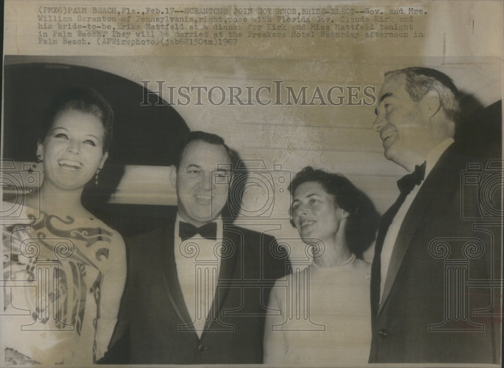 1967 Press Photo Florida Governor Claude Kirk &amp; Bride E- RSA30465 - Historic Images