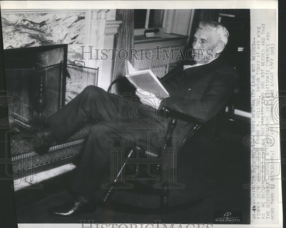 1935 Press Photo Frank B Kellogg State Secretary- RSA30491 - Historic Images