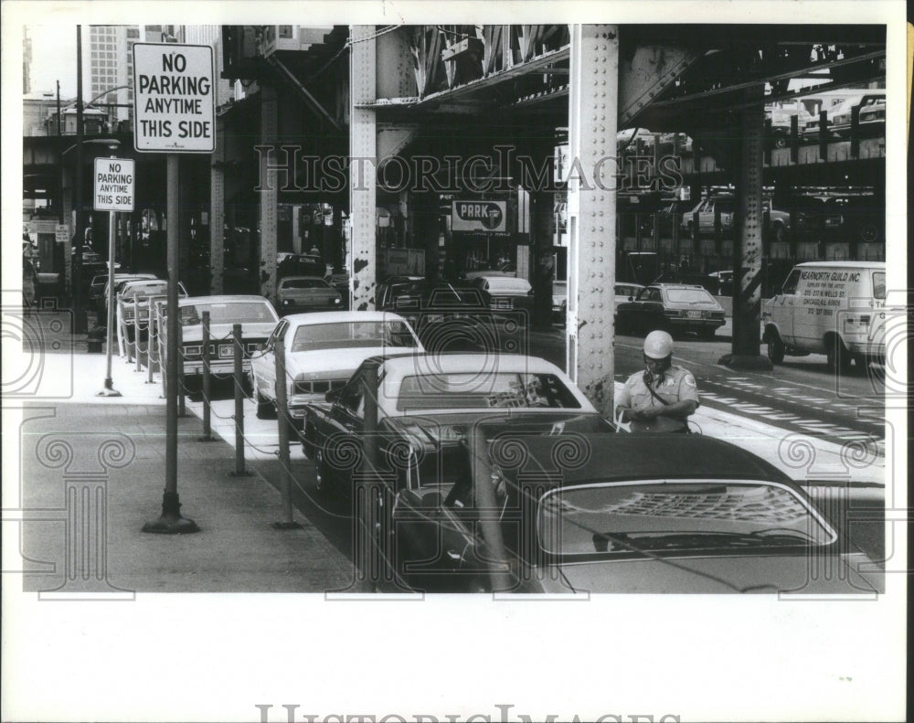 1982 No Parking Anytime Signs Ignored - Historic Images