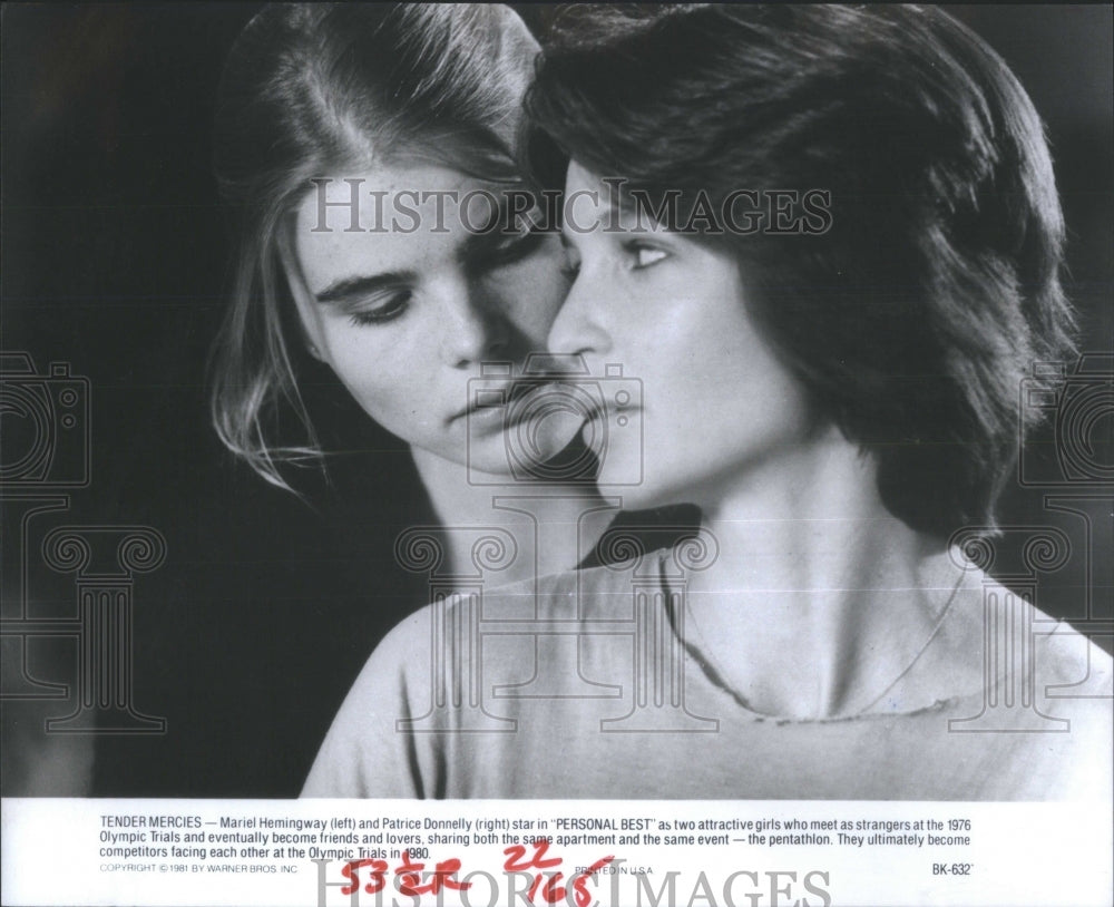 1981 Press Photo Mariel Hemingway Patrice Donnelly Olym- RSA31039 - Historic Images