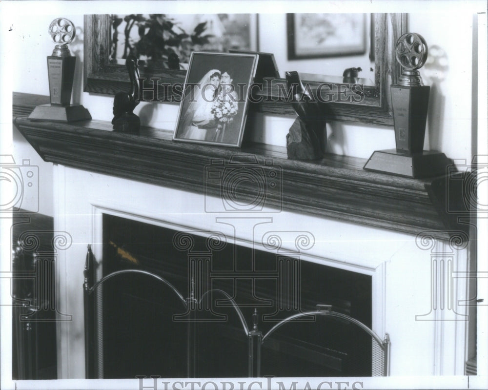 1988 A Handsome Wooden Mantel - Historic Images