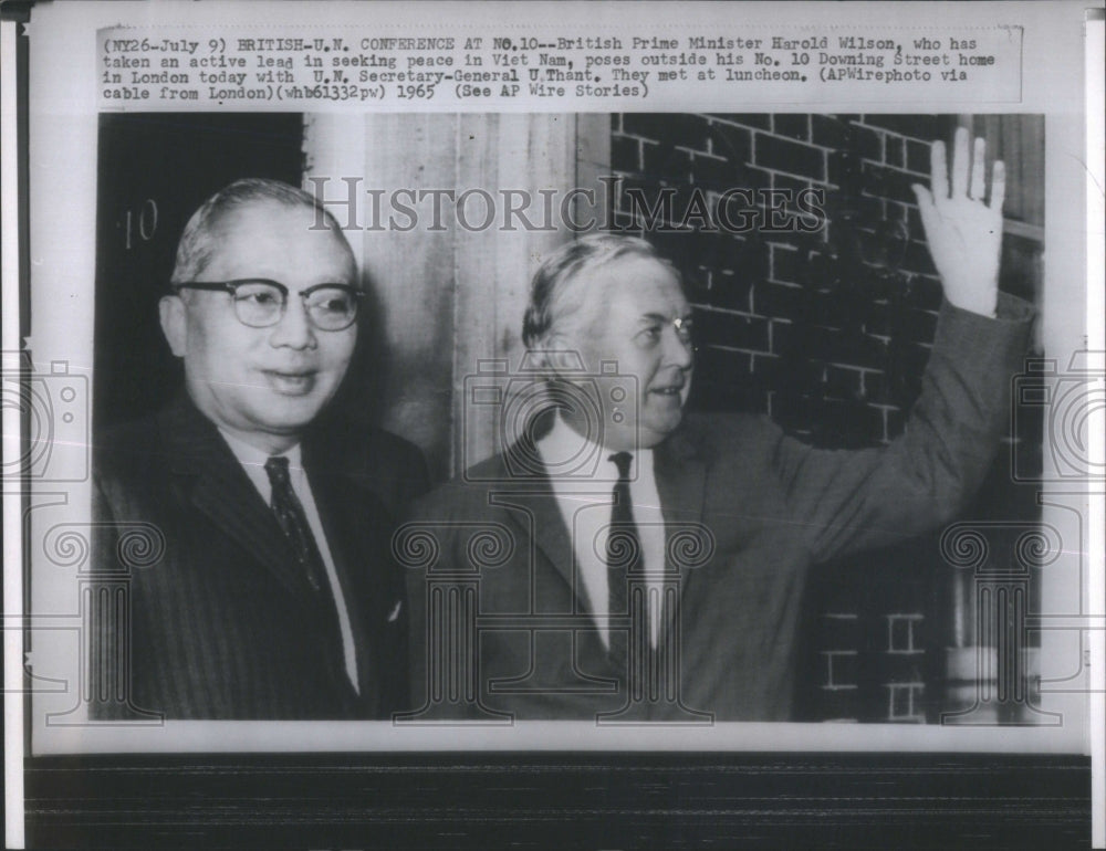 1965 U.K. Premier Harold Wilson U.N. Secret - Historic Images