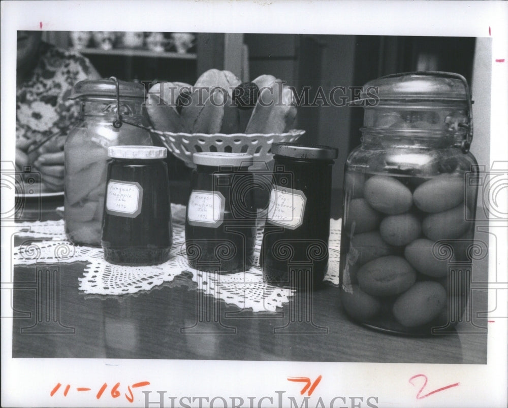 1976 Press Photo Florence Fazio kitchen shelves exotic- RSA31465 - Historic Images