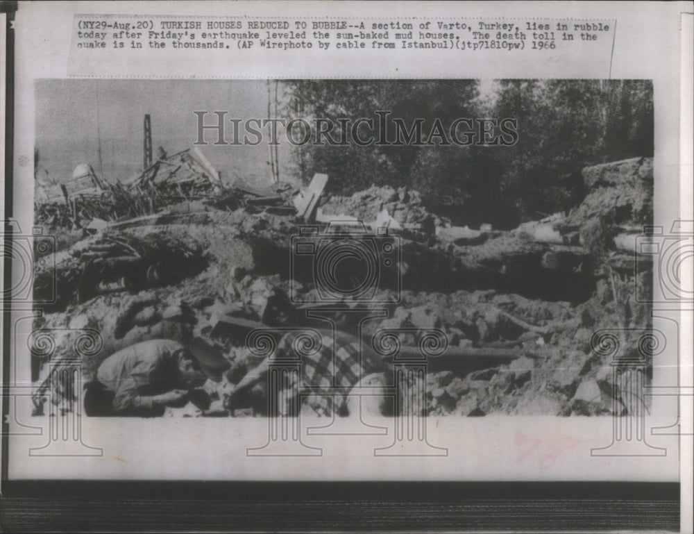 1966 Earthquake Disaster Varto Turkey - Historic Images
