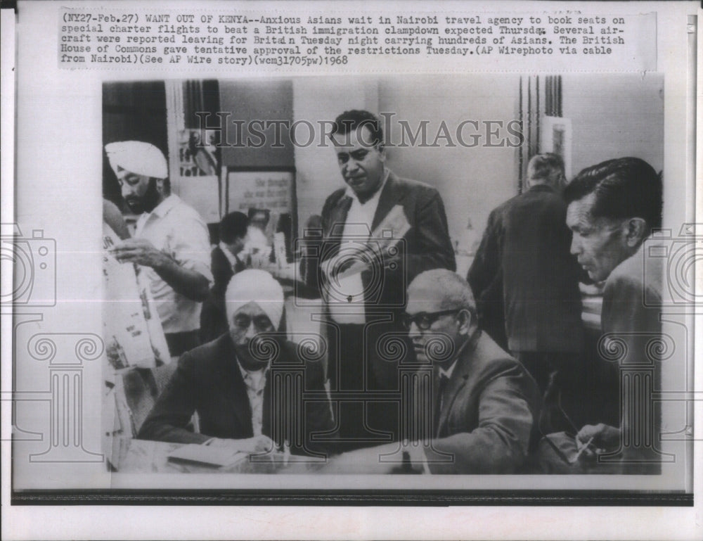 1968 Press Photo Nairobi agency British immigration - Historic Images