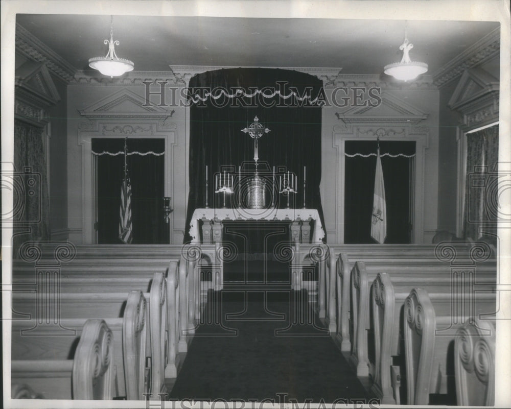 1945 El Pomer Retreat Catholic women chapel - Historic Images