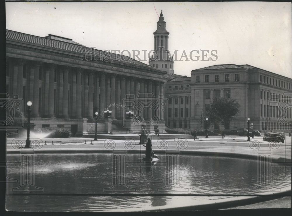 1939 Denver civic center Broadway Fountain - Historic Images