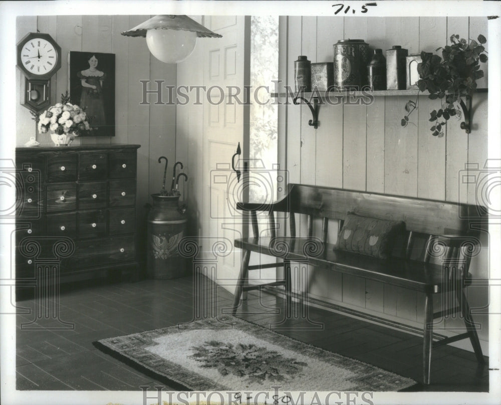 1977 Country charm Plywood Sugar Hill Foyer - Historic Images