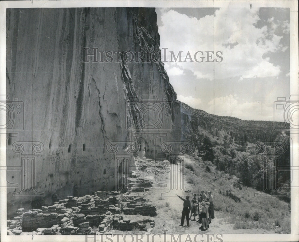 1950 High Cliff Shelter Base Canyon Wall - Historic Images