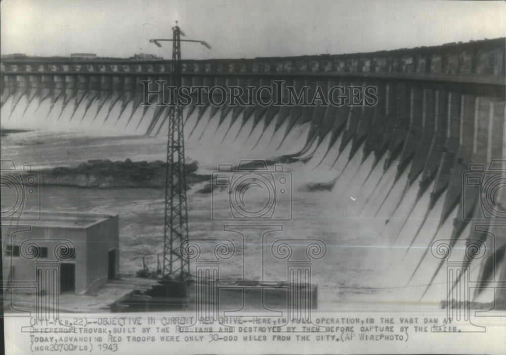 1943 DAM DNIPROPETROVSK BUILT  RUSSIANS-Historic Images