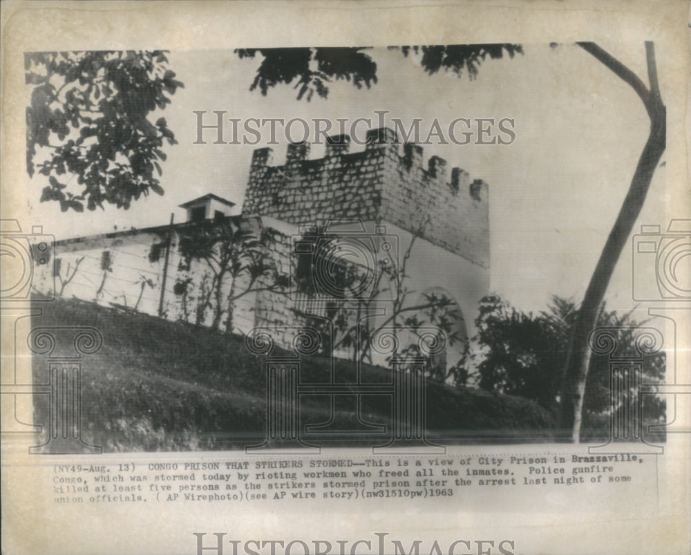 1963 Press Photo CITY PRISON BRAZZAVILLE- RSA32939 - Historic Images