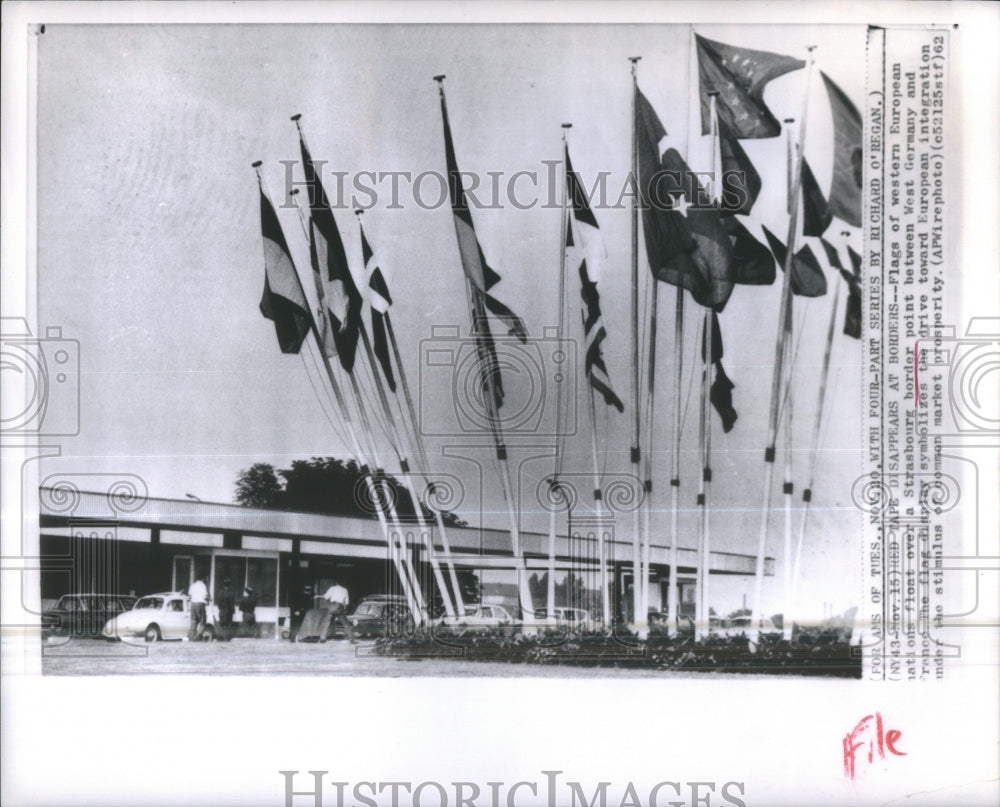 1962 Press Photo STRASBOURG BORDER- RSA32947 - Historic Images