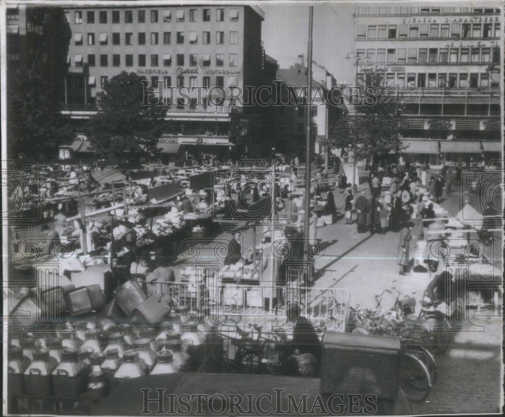 1945 Stockholm Open Air Market-Historic Images