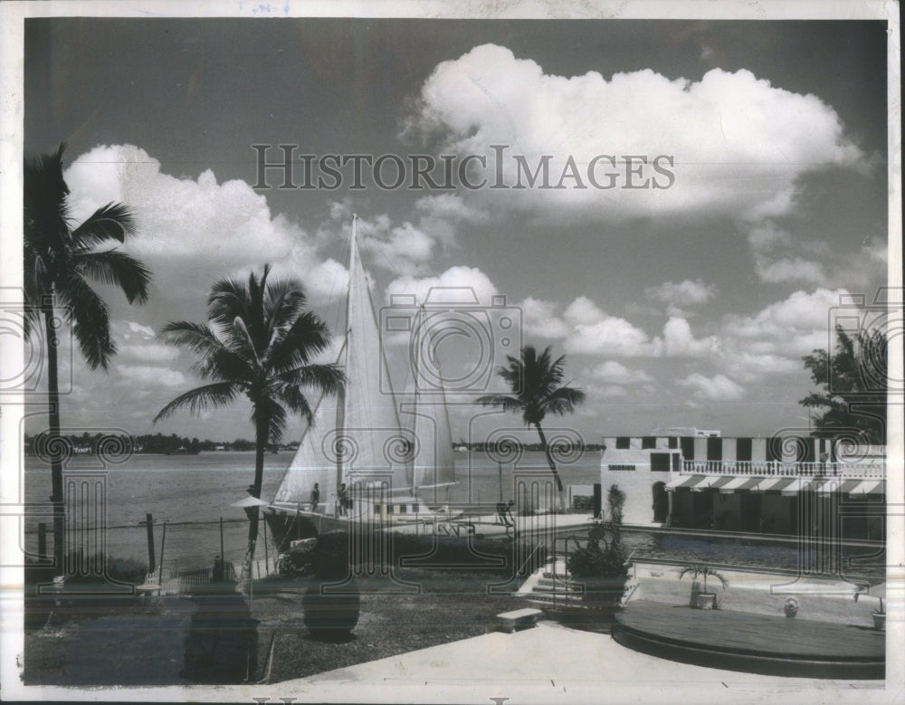 1956 Sheltered Florida Anchorage-Inland Wat - Historic Images