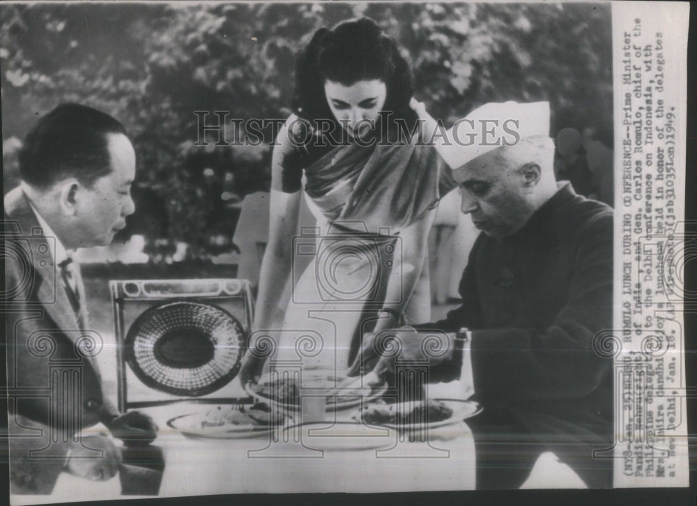 1949 Mrs. Indira Gandhi Pandit Jawaharlal N - Historic Images