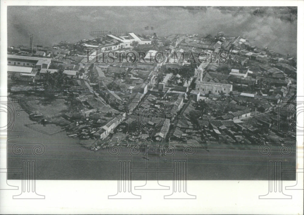 1980 Press Photo Aerial view Mexcaltitan town island ho- RSA33355 - Historic Images