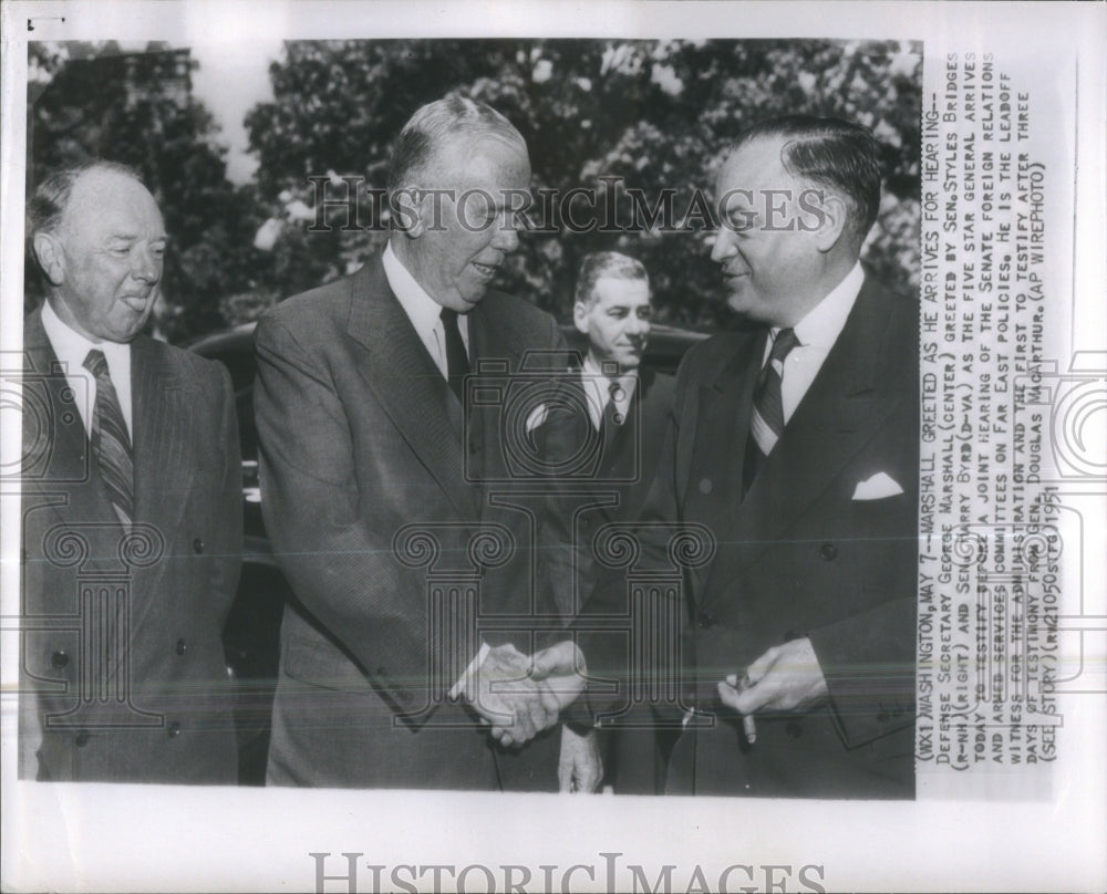 1951 Defense Secretary George Marshall Sena - Historic Images