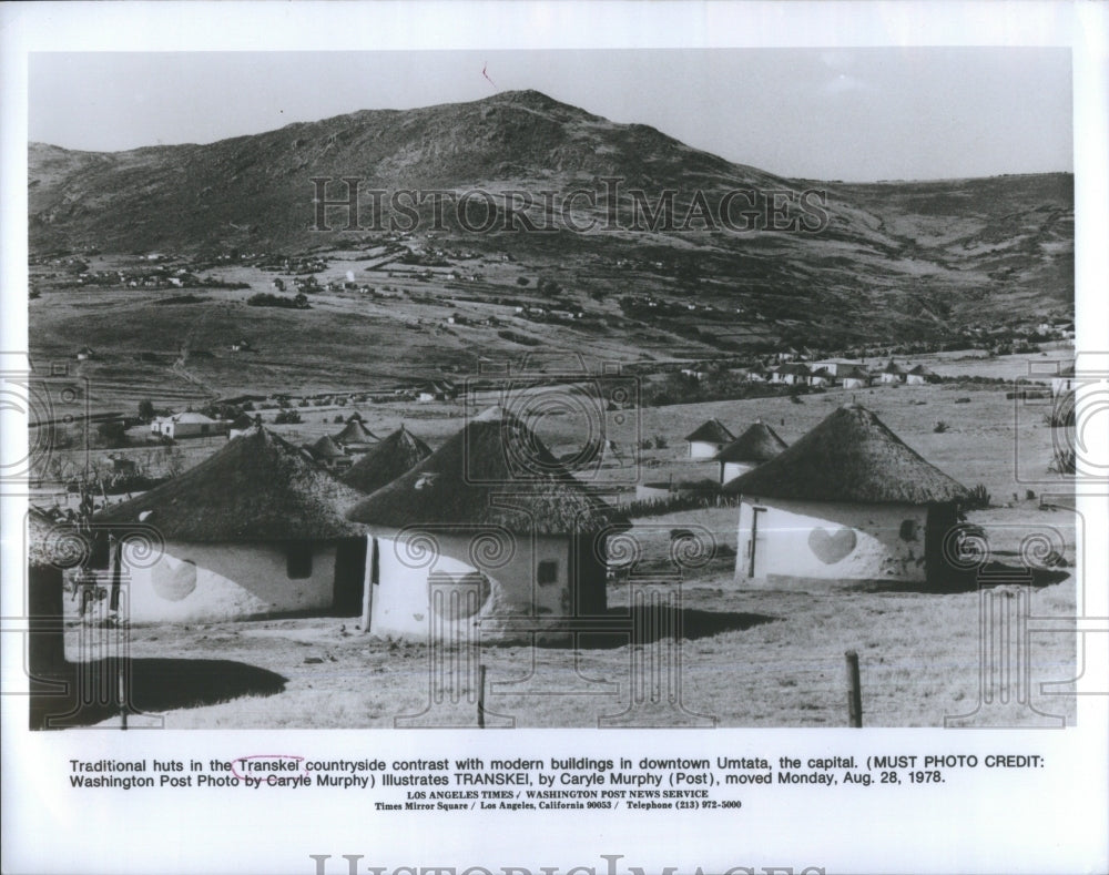 1978 Press Photo Traditional Huts Transkel Countryside- RSA33739 - Historic Images