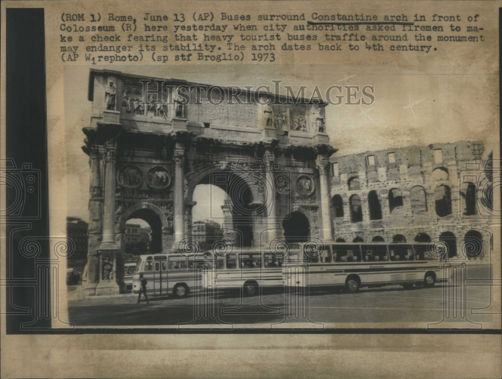 1982 Press Photo CONSTANTINE ARCH ROME ITALY FRONT COLO - Historic Images