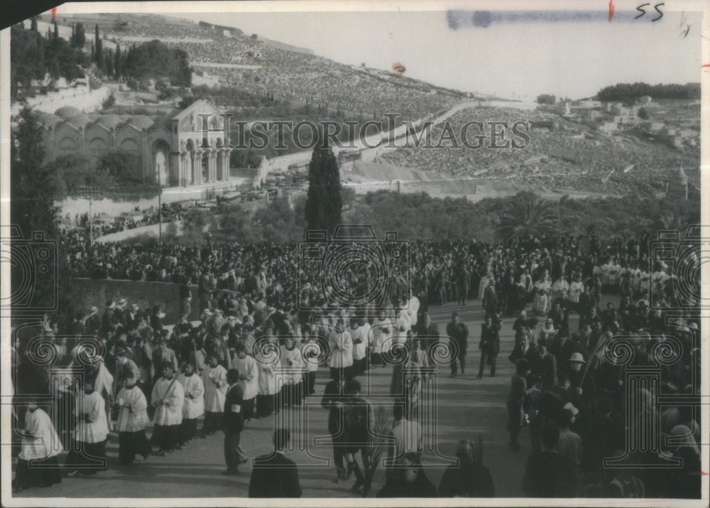 1961 Roman Catholic Palm Sunday Procession - Historic Images