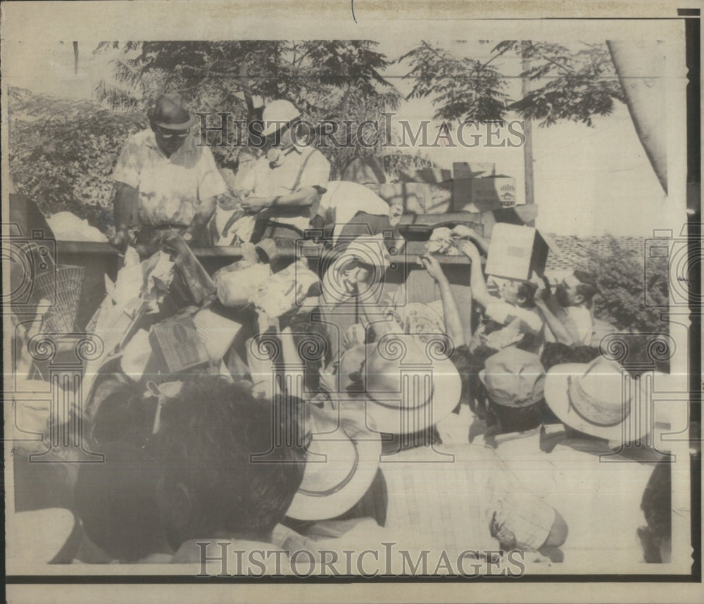 1972 Earthquake Victims Receive Food Riot - Historic Images