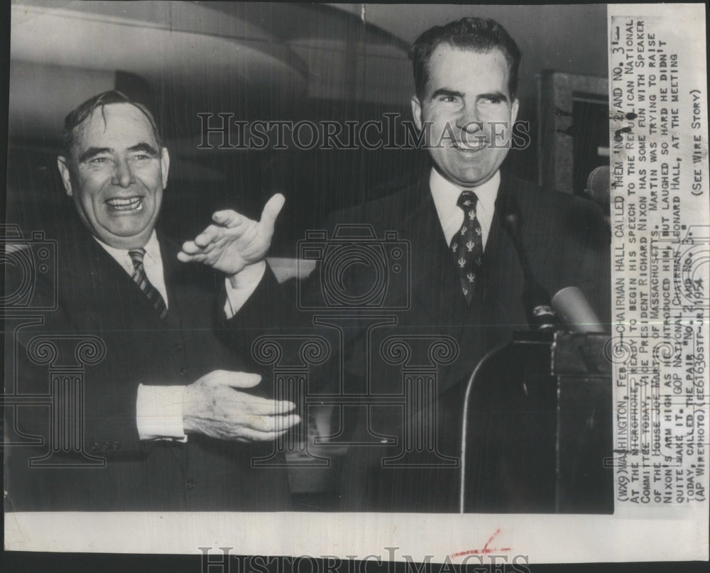 1954, Vice President Richard Nixon Speaker H- RSA34073 - Historic Images