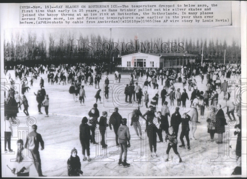 1965 Residents Ice Skating At A Ice Rink In-Historic Images