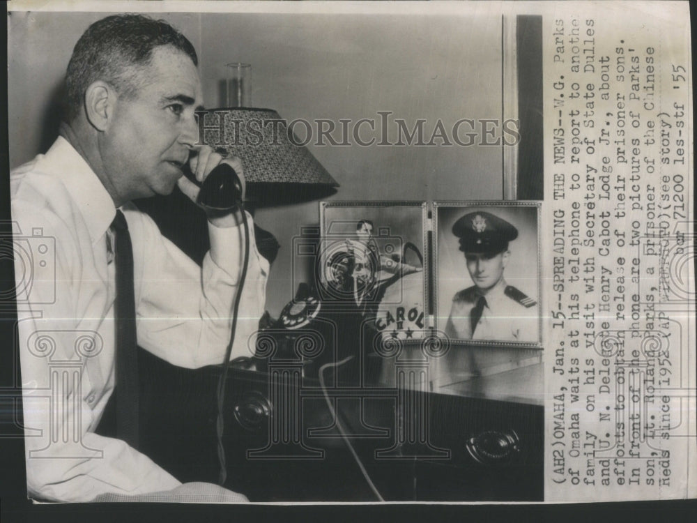 1955 Press Photo Parks Dulles UN Delegate Henry Cabot L- RSA34519 - Historic Images