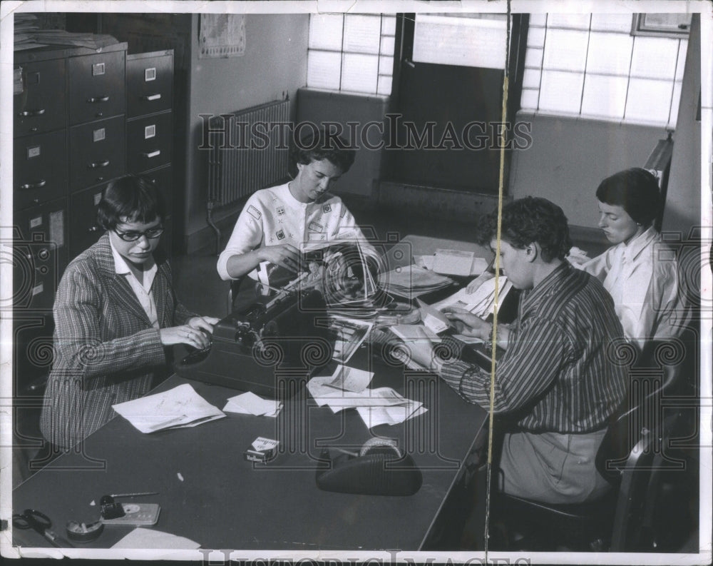 1957 Press Photo Post Employees- RSA34527 - Historic Images