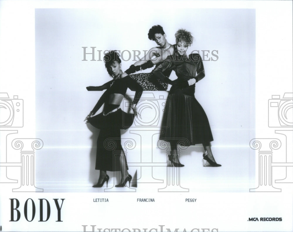 1987 Musical Trio Body Portrait MCA Records - Historic Images