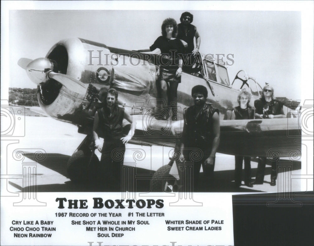 1986 Boxtops Musical Group Airplane Portrai - Historic Images