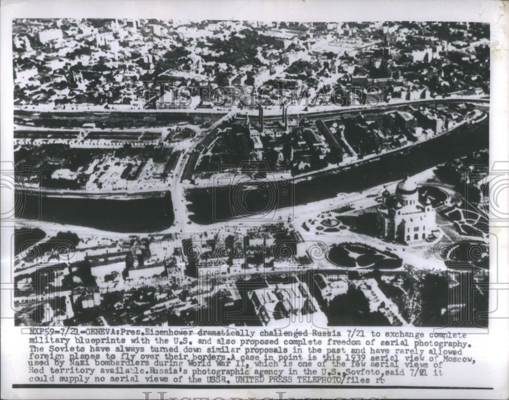 1955 Press Photo of 1939 Aerial View of Moscow/Proposal- RSA35215 - Historic Images