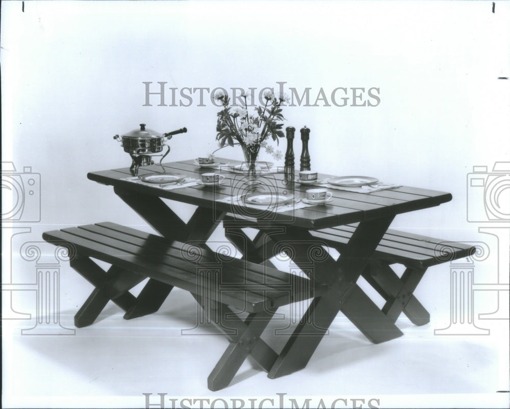 1991 Outdoor Furniture Table - Historic Images