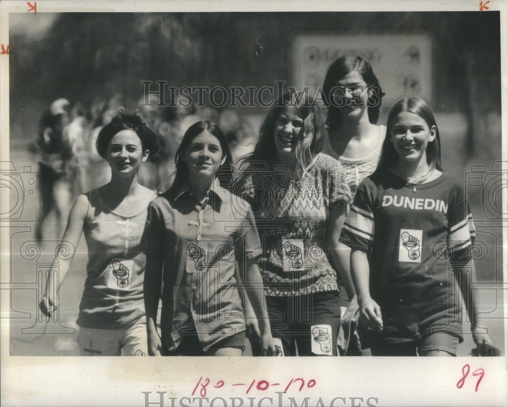 1972 Press Photo Walk for Mankind, Clearwater- RSA35627 - Historic Images