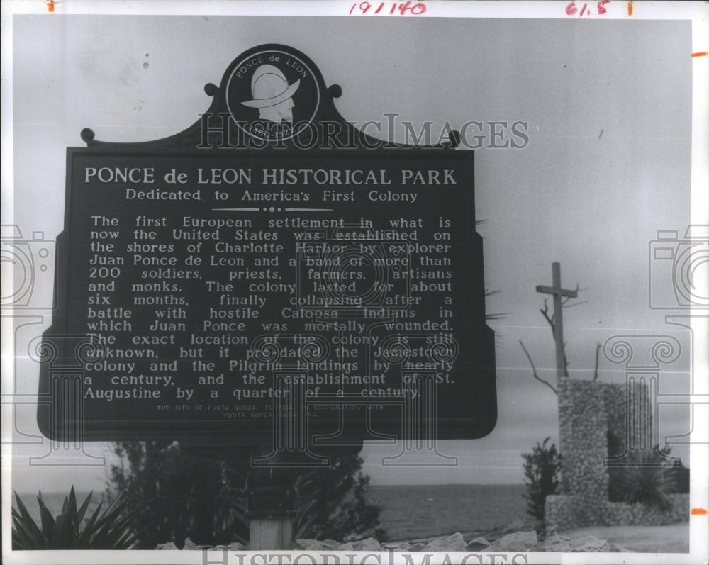 1970, Ponce De Leon Historical Park Sign- RSA35913 - Historic Images