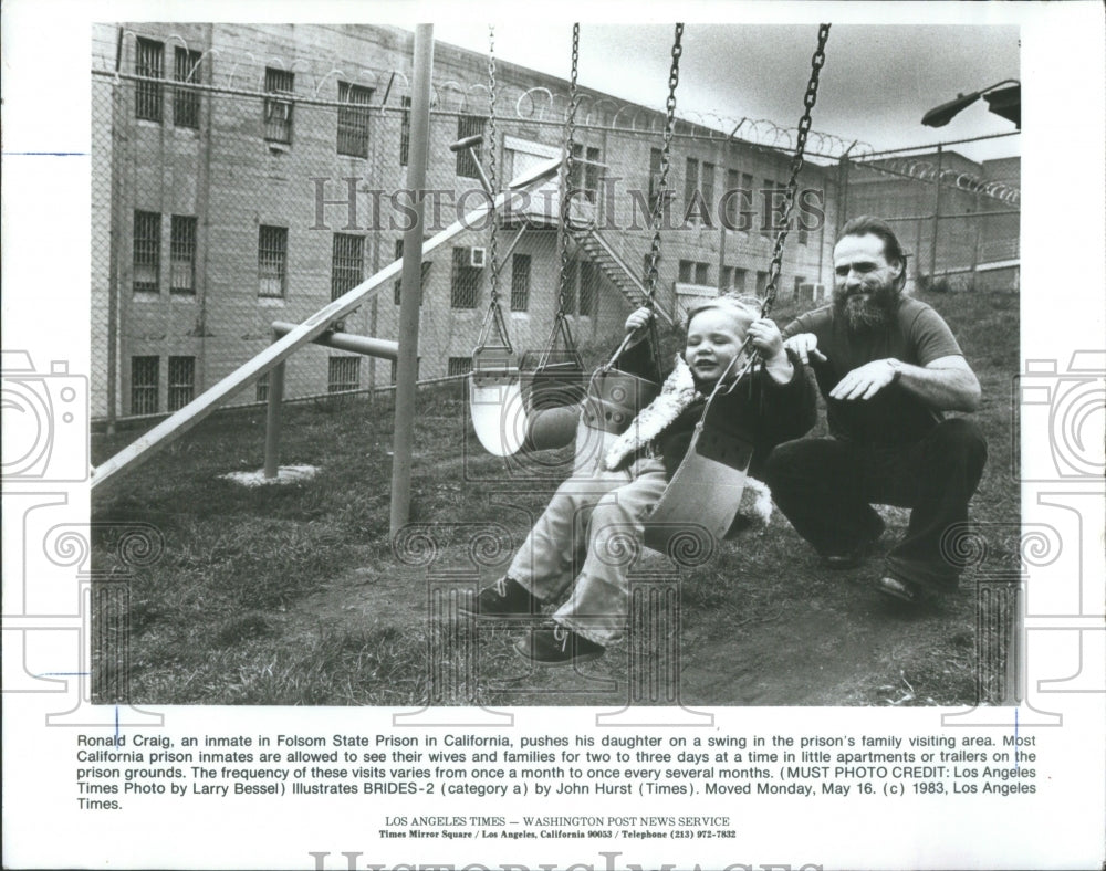 1953 Ronald Craig Folsom State Prison Arae - Historic Images