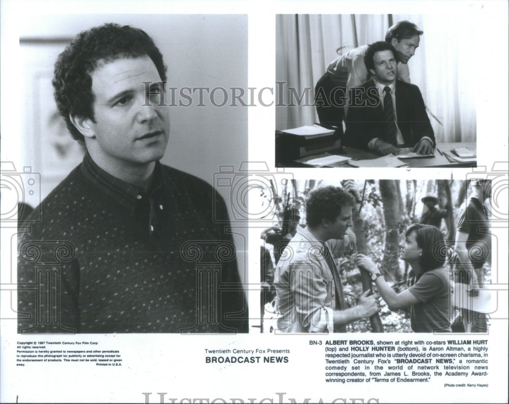 1987 Broadcast News Brooks Hurt Hunter - Historic Images