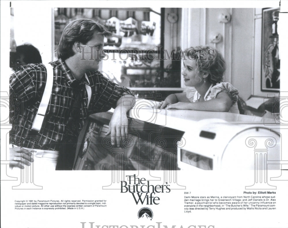 1991 Demi Moore Jeff Daniels Butcher&#39;s Wife-Historic Images