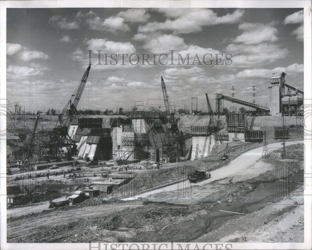 1958 Lawrence Seaway Chicago doorstep dam - Historic Images