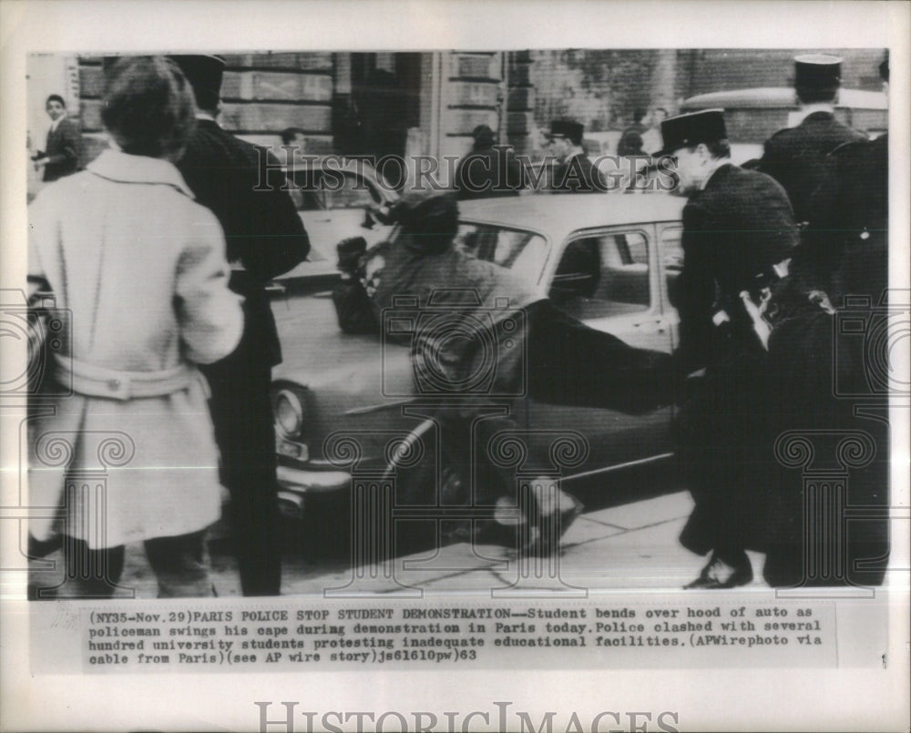 1963 Press Photo DEMONSTRATION FRANCE- RSA37447 - Historic Images