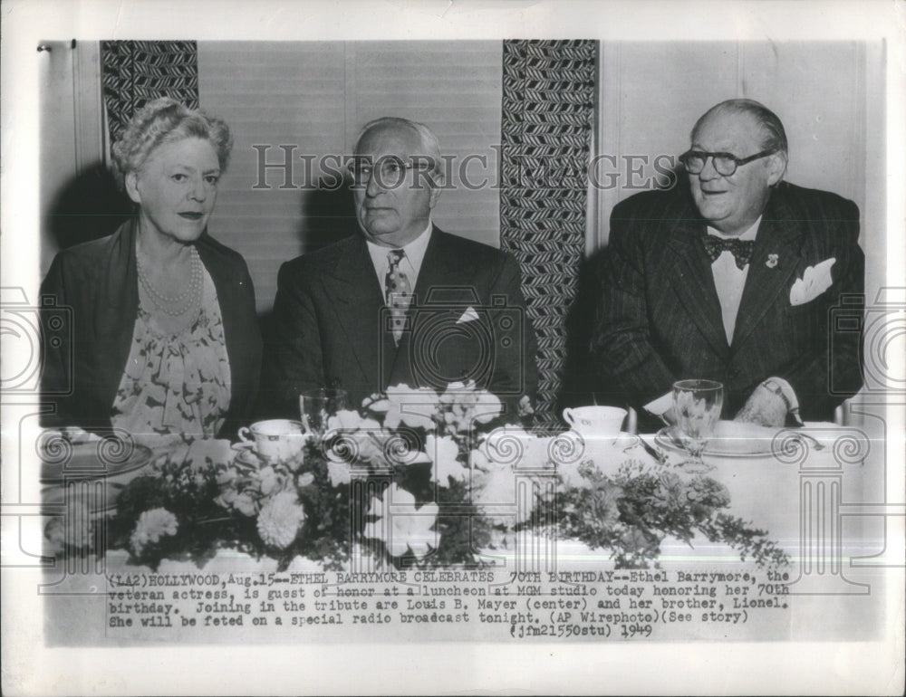 1949 Press Photo Louis Lionel Ethel Barrymore Hollywood- RSA37645 - Historic Images