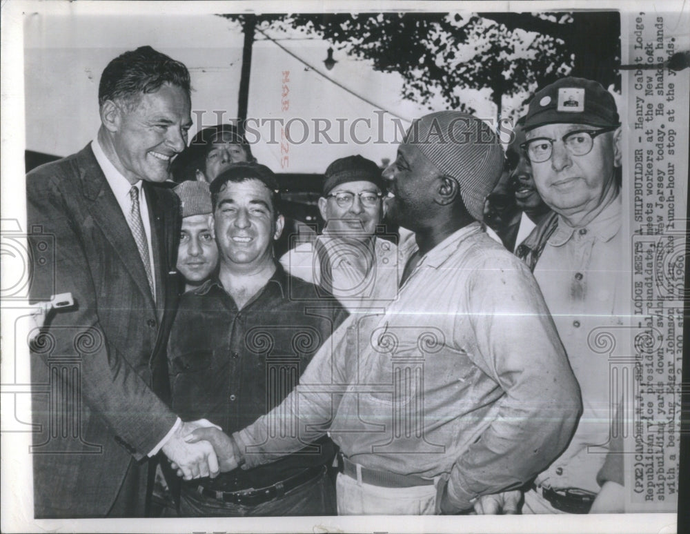 1960 Press Photo Henry Cabot Lodge New Jersey Builders- RSA37853 - Historic Images