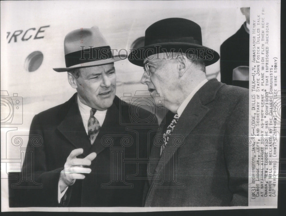 1955 Henry Cabot Lodge Jr John Foster Dulle - Historic Images