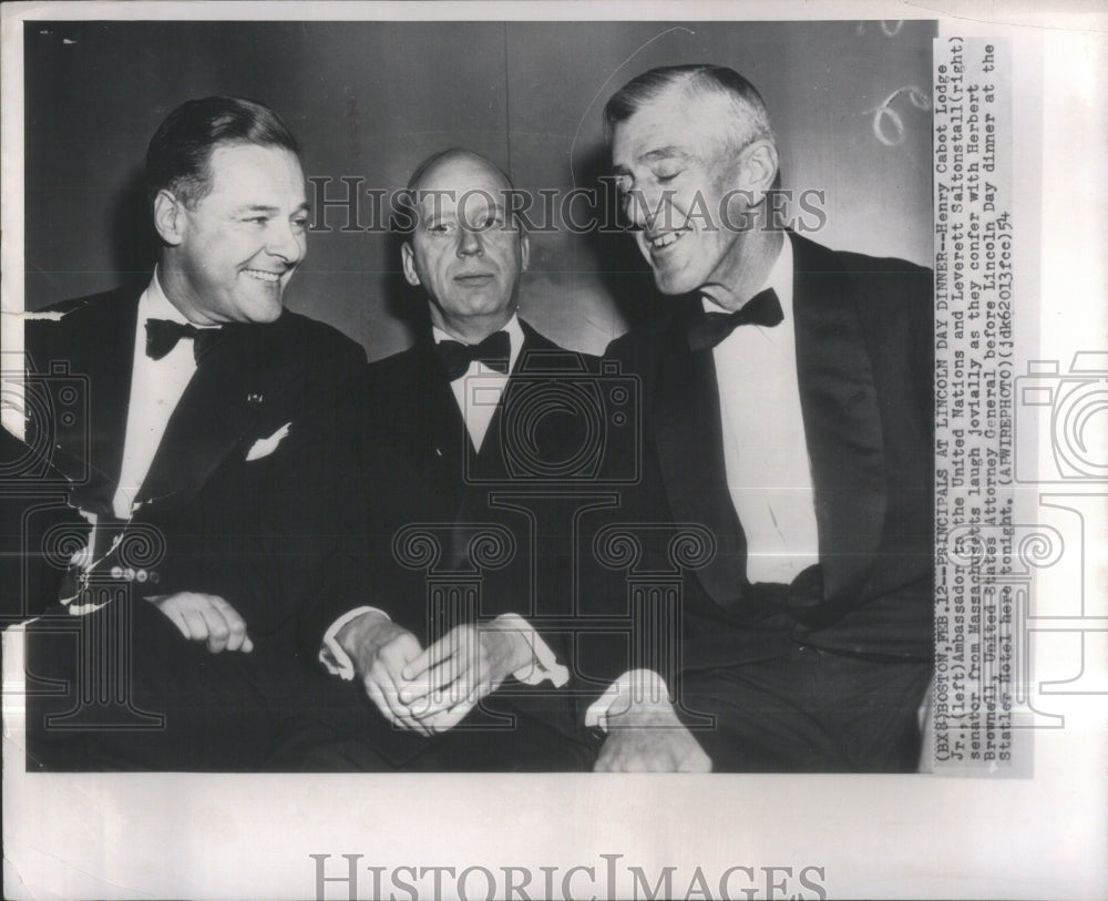 1954 Henry Cabot Lodge Ambassador Leverett - Historic Images