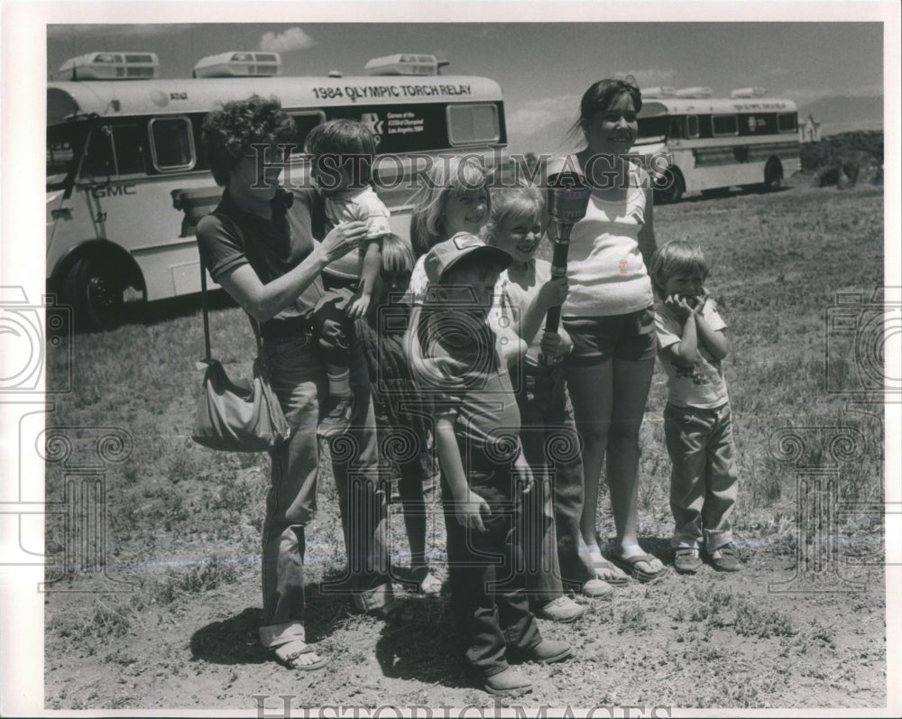 1984 Olympic Torch Relay Spectators - Historic Images