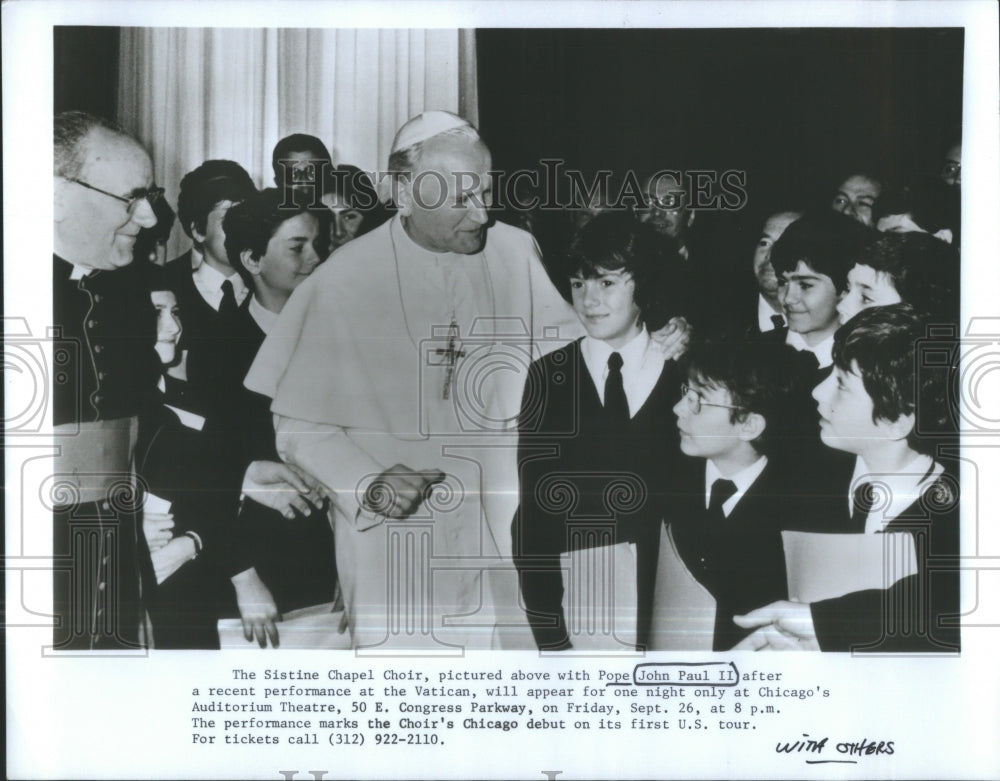 None Sistine Chapel Choir Picture-Pope John Paul-Recent - Historic Images