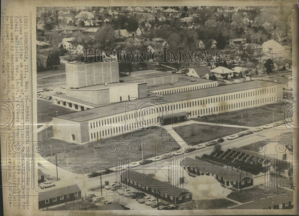 1966 new Communication building Southern Il - Historic Images