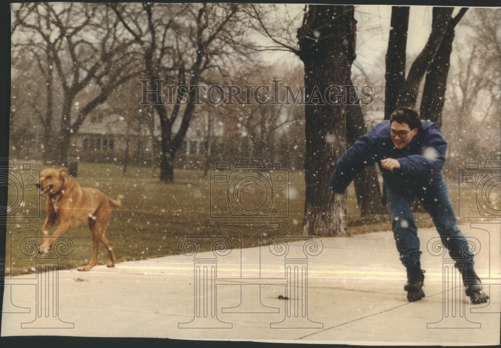 1992 Spring Chicago Evanston Tom Lowe - Historic Images