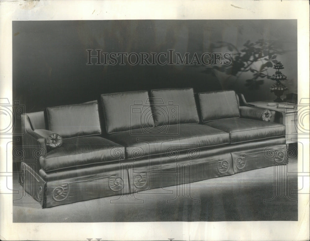 1962, Plump Roller Bolster Elegant Fabric To- RSA39477 - Historic Images